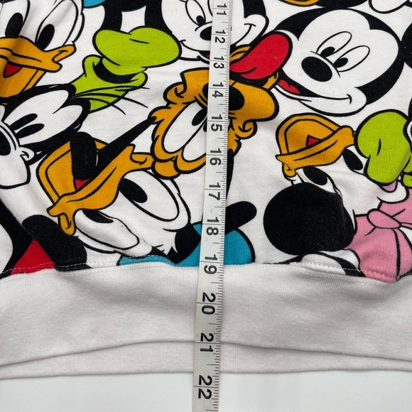 Disney Mickey & Friends Crewneck Sweatshirt Juinors Size Medium 7-9 AOP - Picture 10 of 12